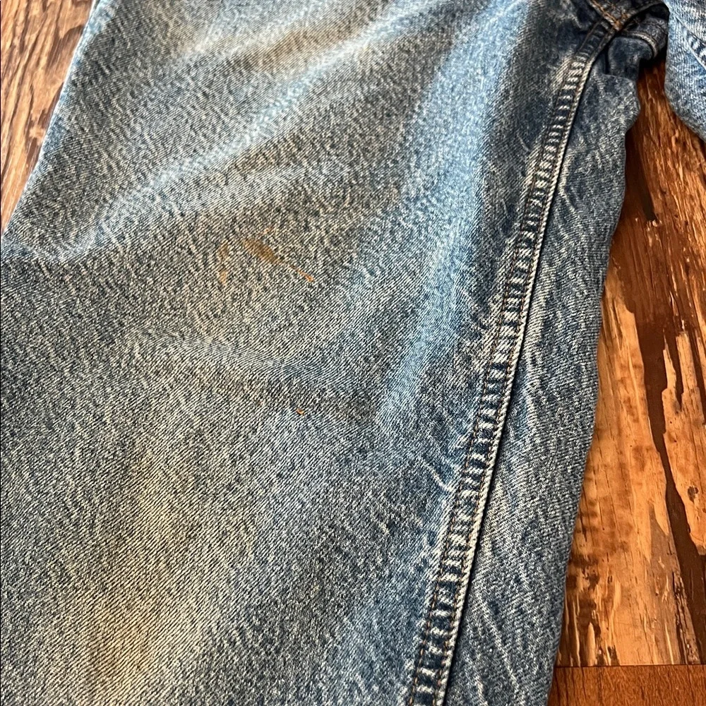 Distressed VTG Carhartt Men's Relaxed Fit Flannel Lined Blue Jeans